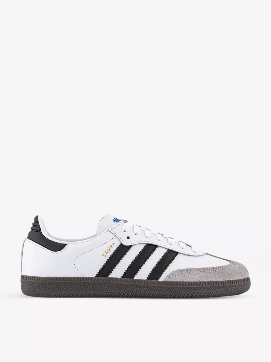 Samba Og Logo-Print Leather Low-Top Trainers