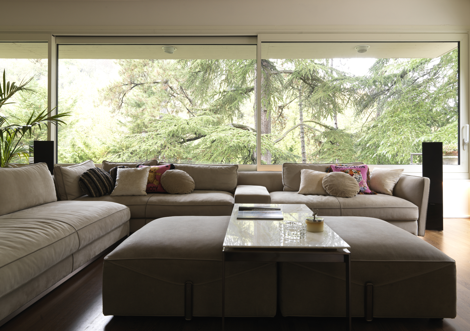 Living room with view