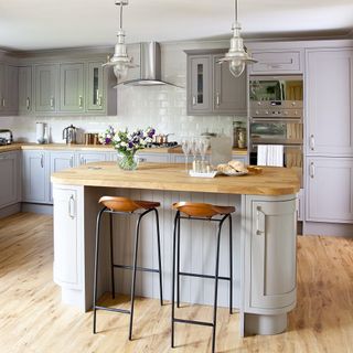 kitchen with wooden flooring kitchen cabinet glass bowl