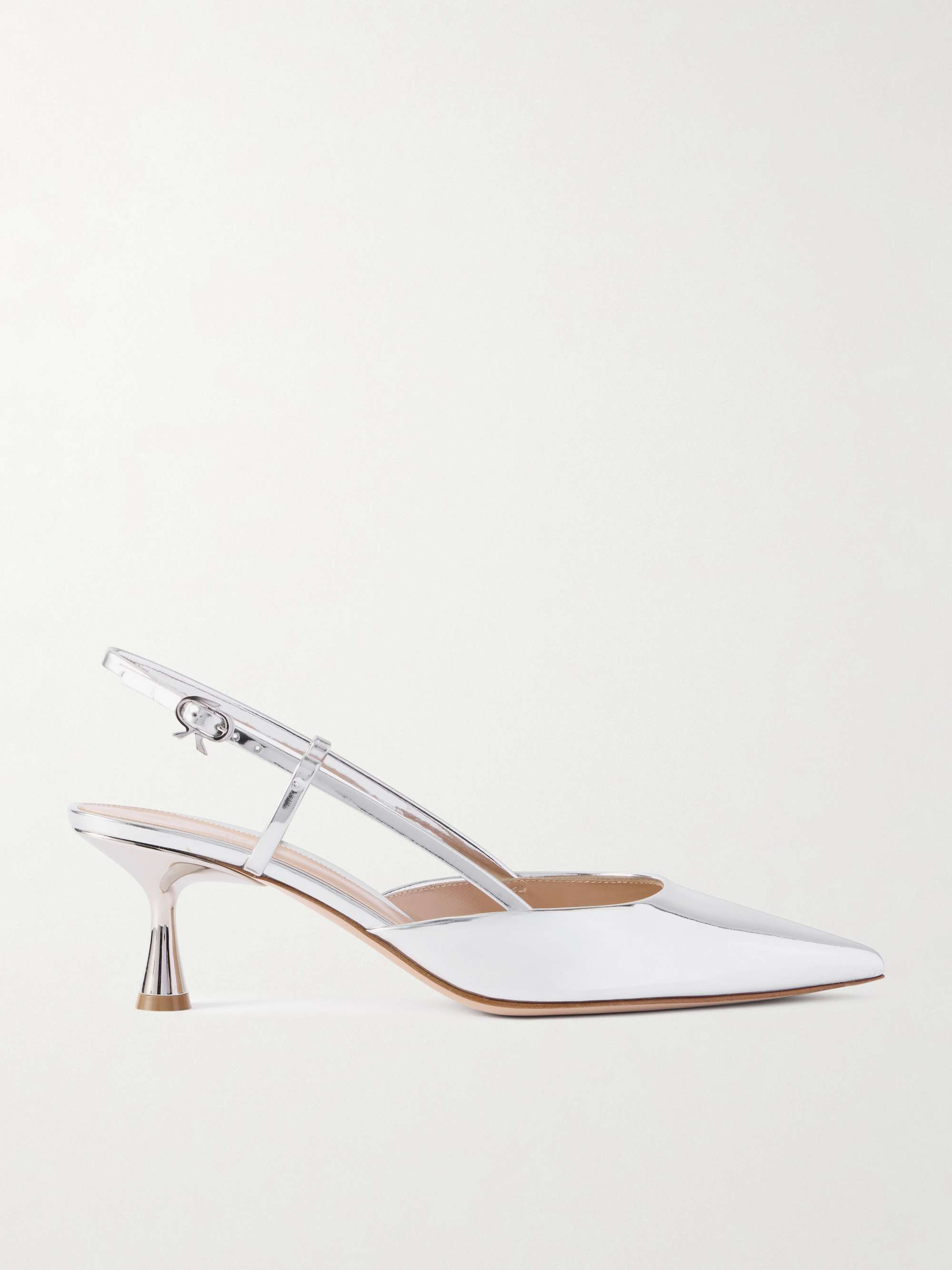 Ascent 55 Mirrored Leather Slingback Pumps