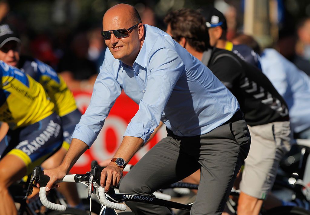 Bjarne Riis at the 2012 Tour de France with the Saxo Bank team