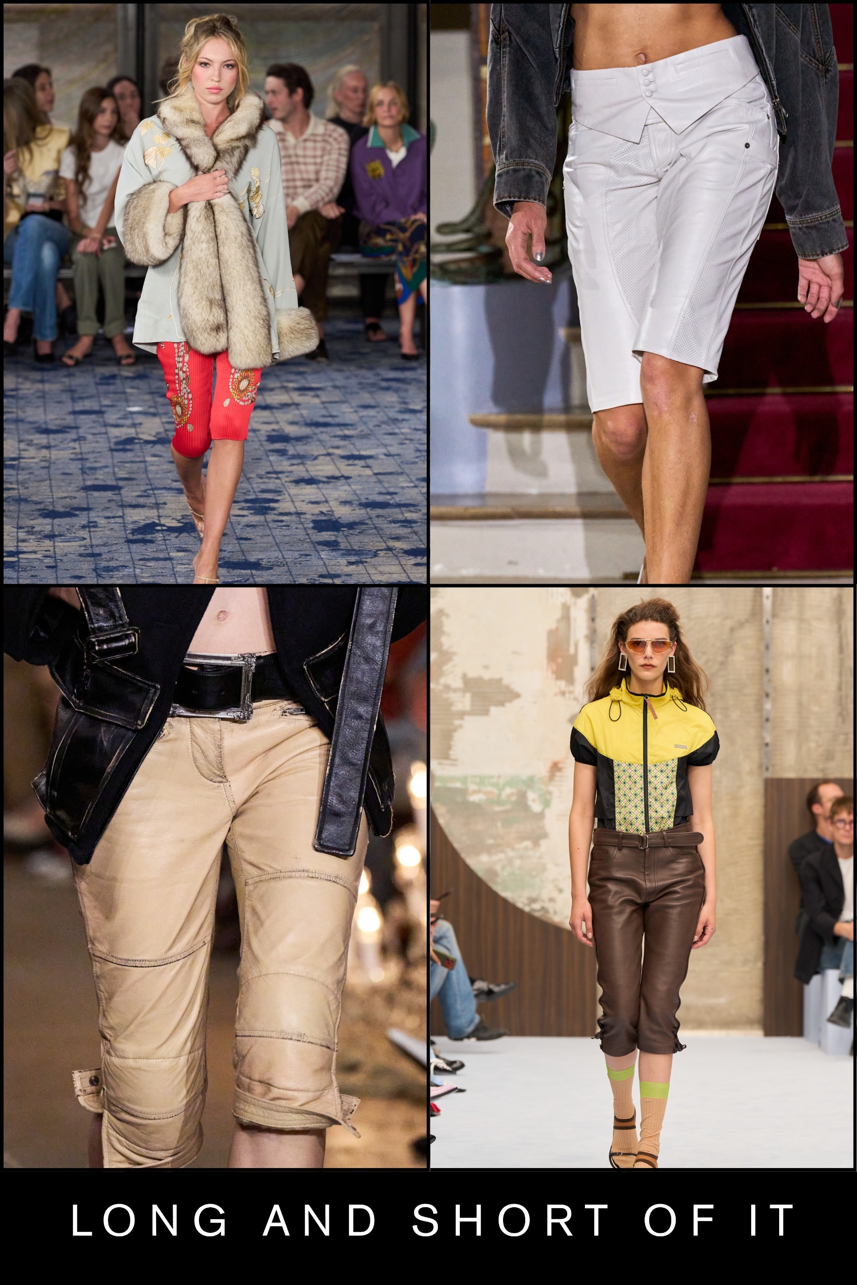 anti-trouser trends: capri shorts on the Conner Ives, Vaquera, Acne, Marni runways