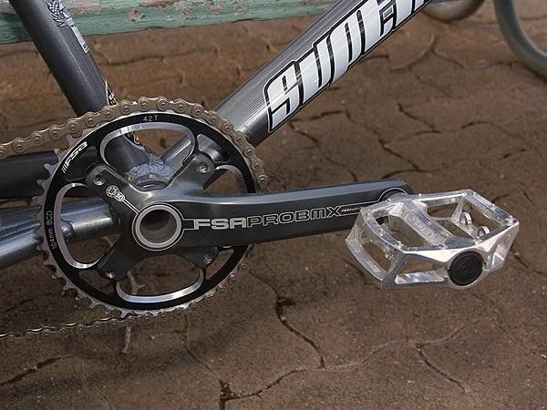 FSA also displayed a BMX crankset that complied with the BB30 standard.