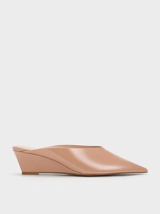 Patent Pointed-Toe Wedge Mules