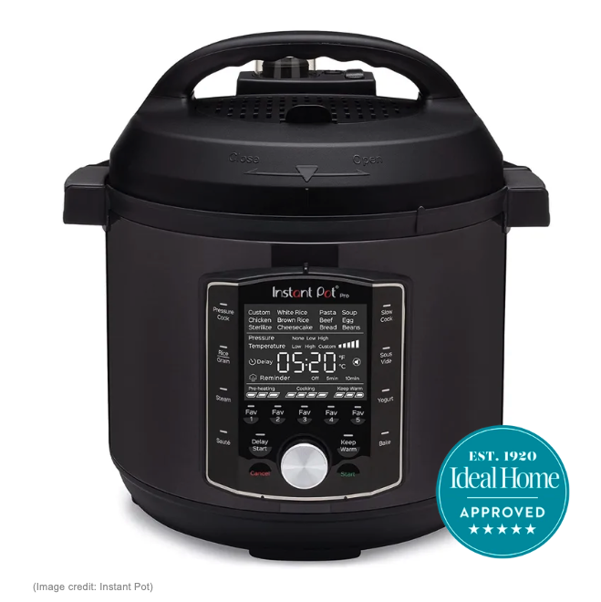 Instant pot on a white background