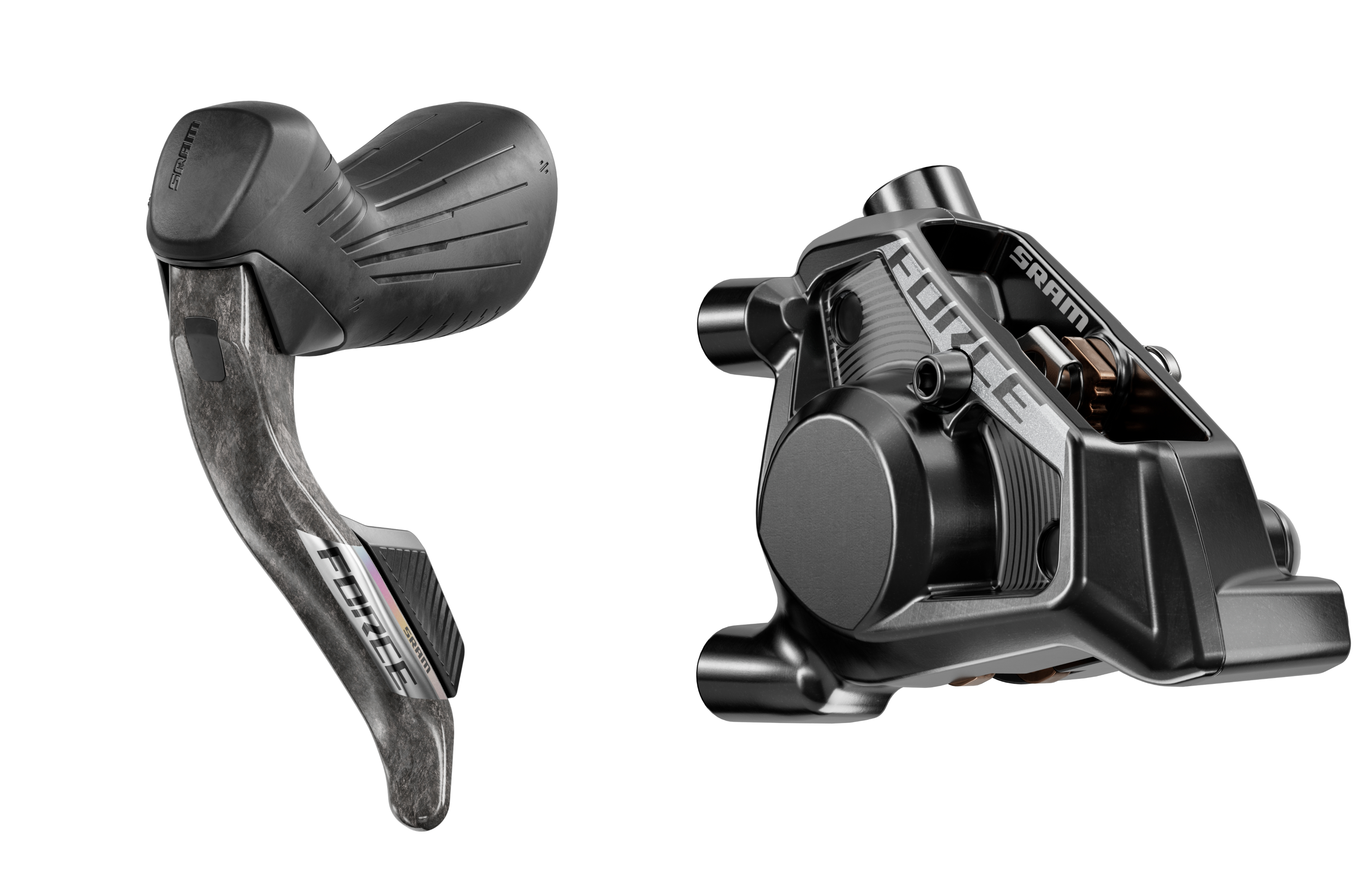 SRAM Force AXS shifter and disc brake caliper