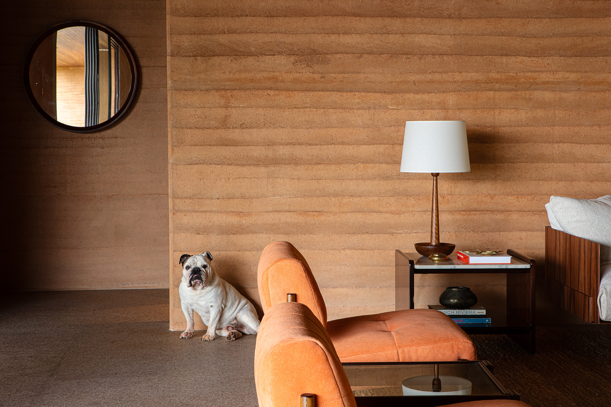 Rammed earth is brought into the heart of the house