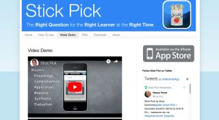 Screenshot of Stick Pick app showing Video Demo screen