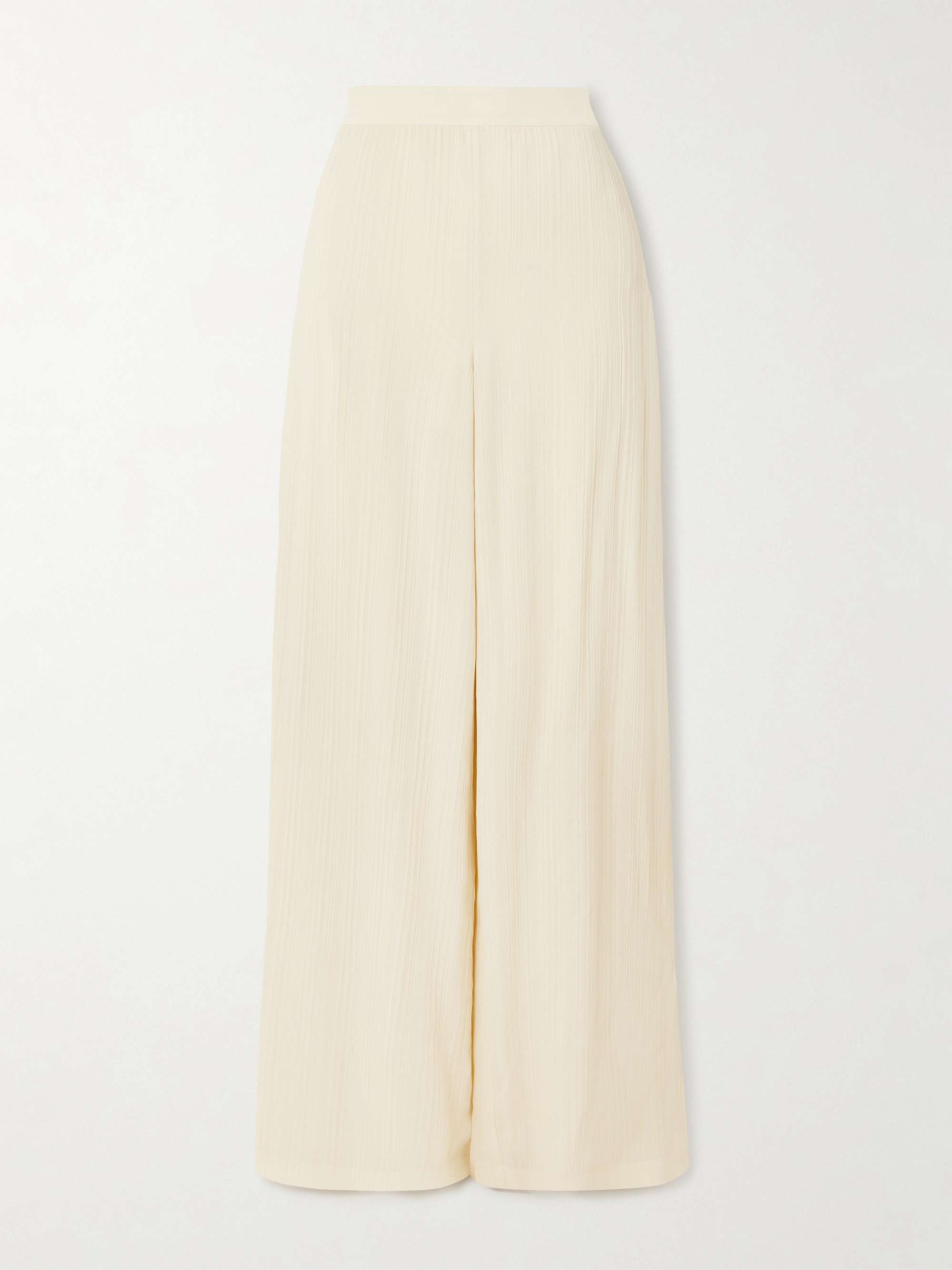 Mawn Pliss&amp;eacute;-Jacquard Wide-Leg Pants