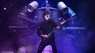 Jim Root of Slipknot performs on stage on day 2 of Download Festival 2019 at Donington Park on June 15, 2019 in Castle Donington, England.