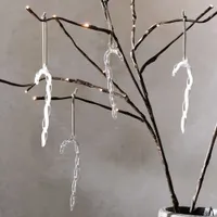 Glass Candy Cane Decorations – Set of 4 Glass Candy Cane Decorations – Set of 4