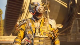 Arc Raiders Wasp Hunter armor set with yellow leather