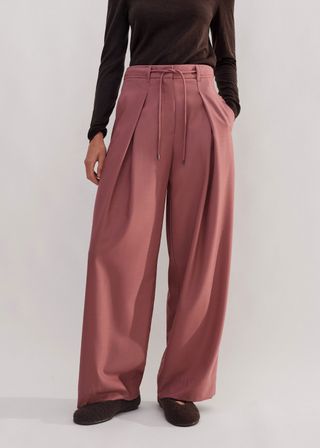 ME+EM, Tailored Wide Tapered Trouser + Belt