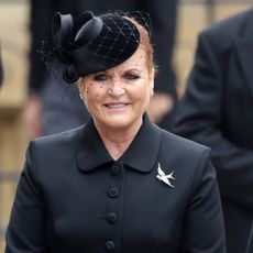 Sarah Ferguson is seen during The State Funeral Of Queen Elizabeth II at Westminster Abbey on September 19, 2022 in London, England. 