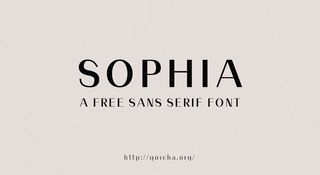 10 new free sans serif fonts: Sophia