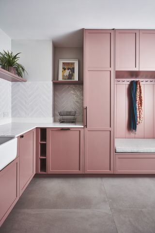 pink cabinetry at Nightingale Triangle house