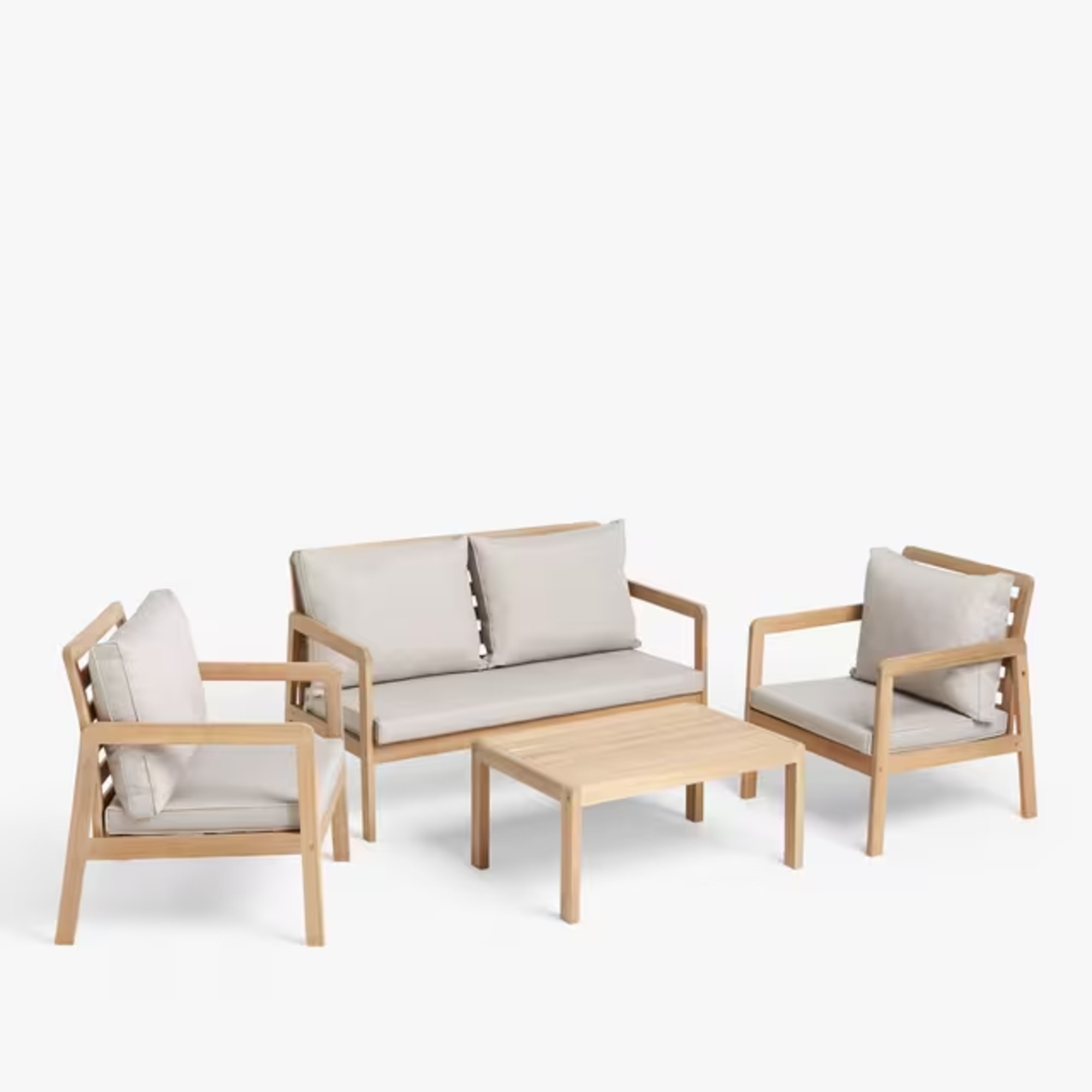 John Lewis Acacia Wood 4-Seater Garden Lounge Set