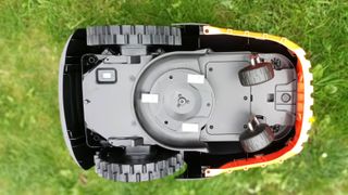 Underneath of LawnMaster L10 robot mower