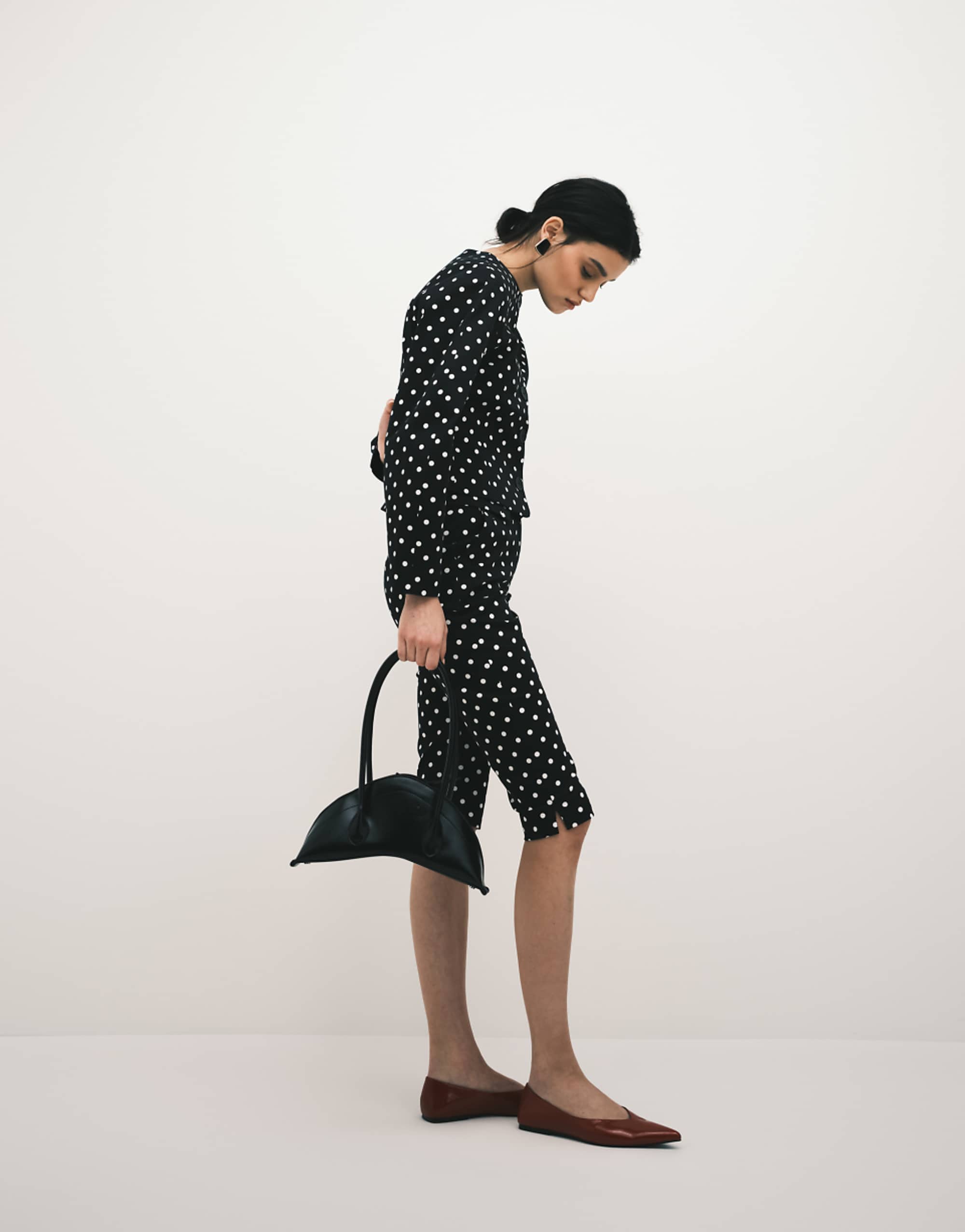 Asos Design Tailored Capri in Mono Spot