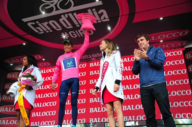 Nairo Quintana (Movistar) leads the Giro d'Italia after Stage 18