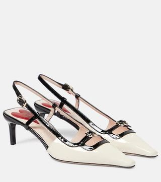 Viv’ Canard Patent Leather Slingback Pumps