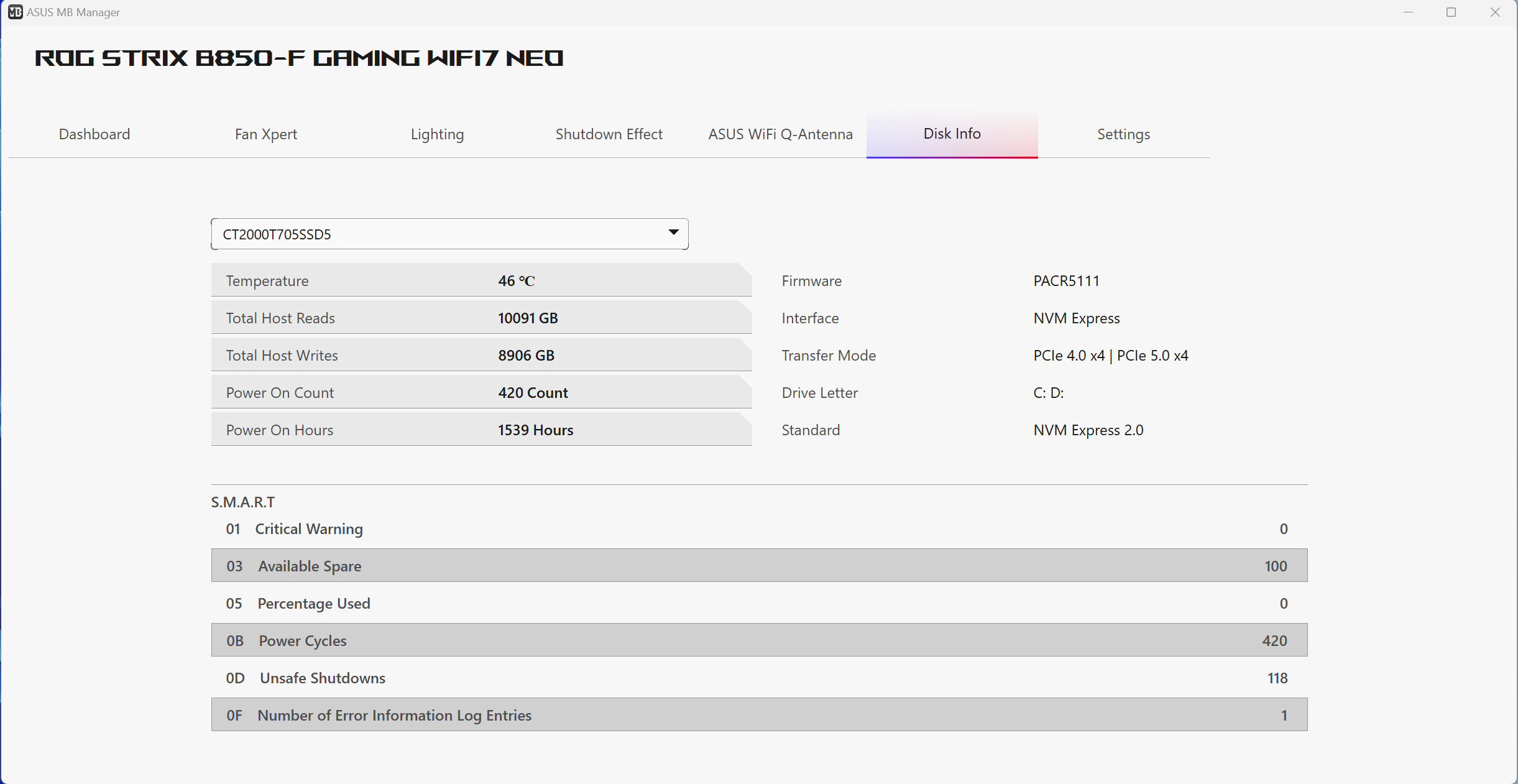 Asus ROG Strix B850-F Gaming Wifi Neo - Software