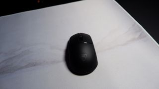 The best mouse pads used on a black desk with lighting enabled, if applicable.