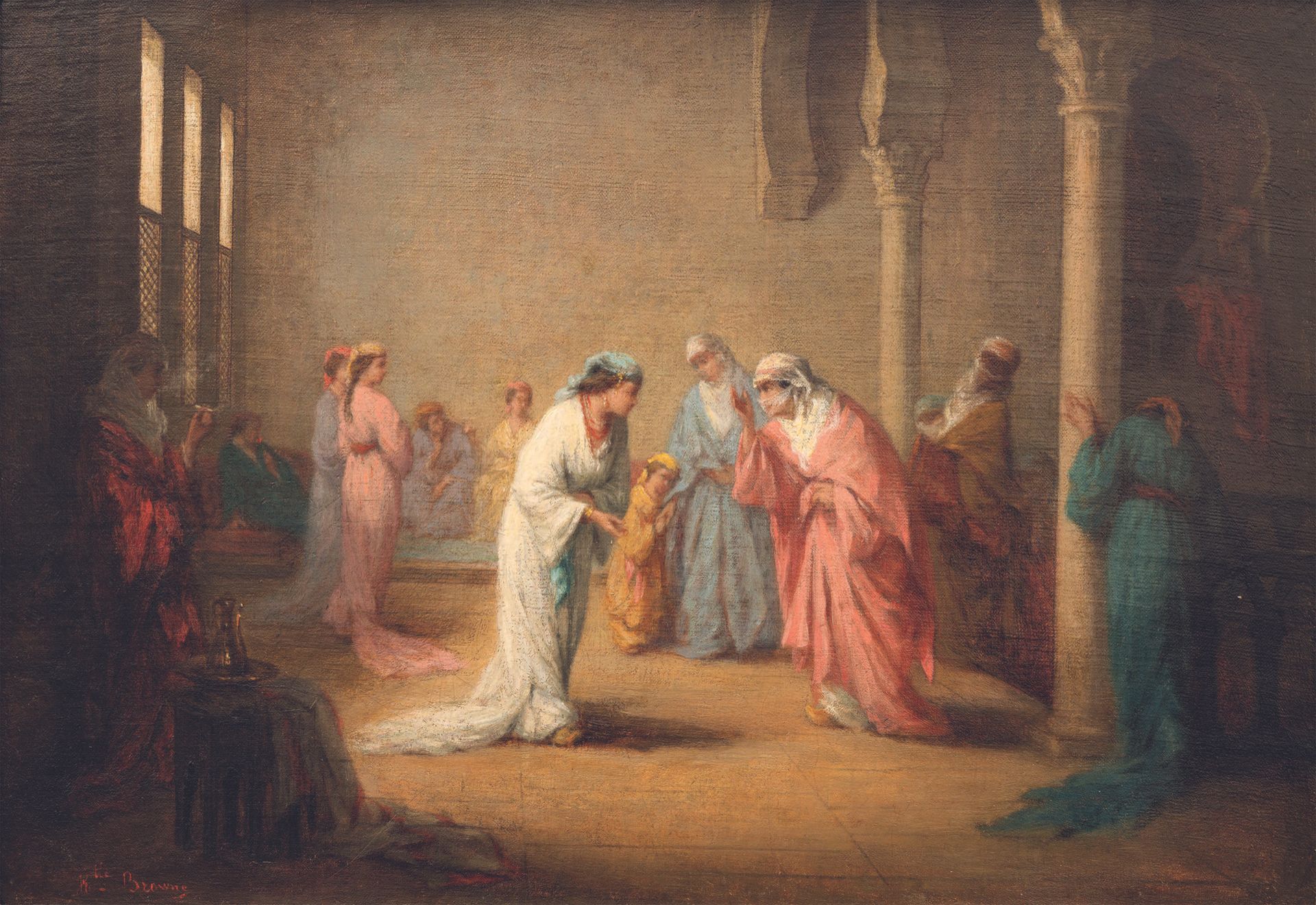 A painting of a group of women in a harem, which is a lot less exciting than it sounds
