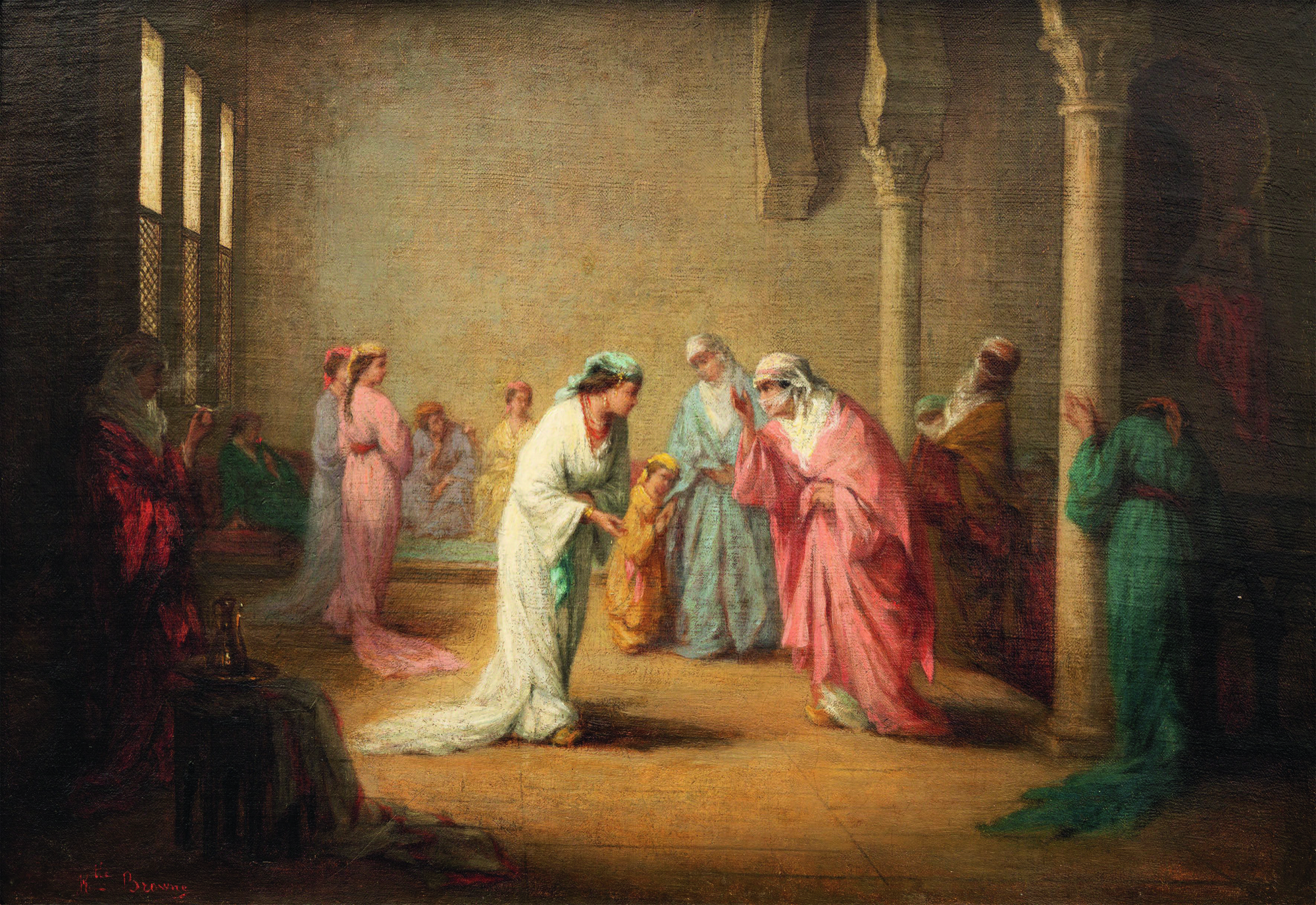 A painting of a group of women in a harem, which is a lot less exciting than it sounds