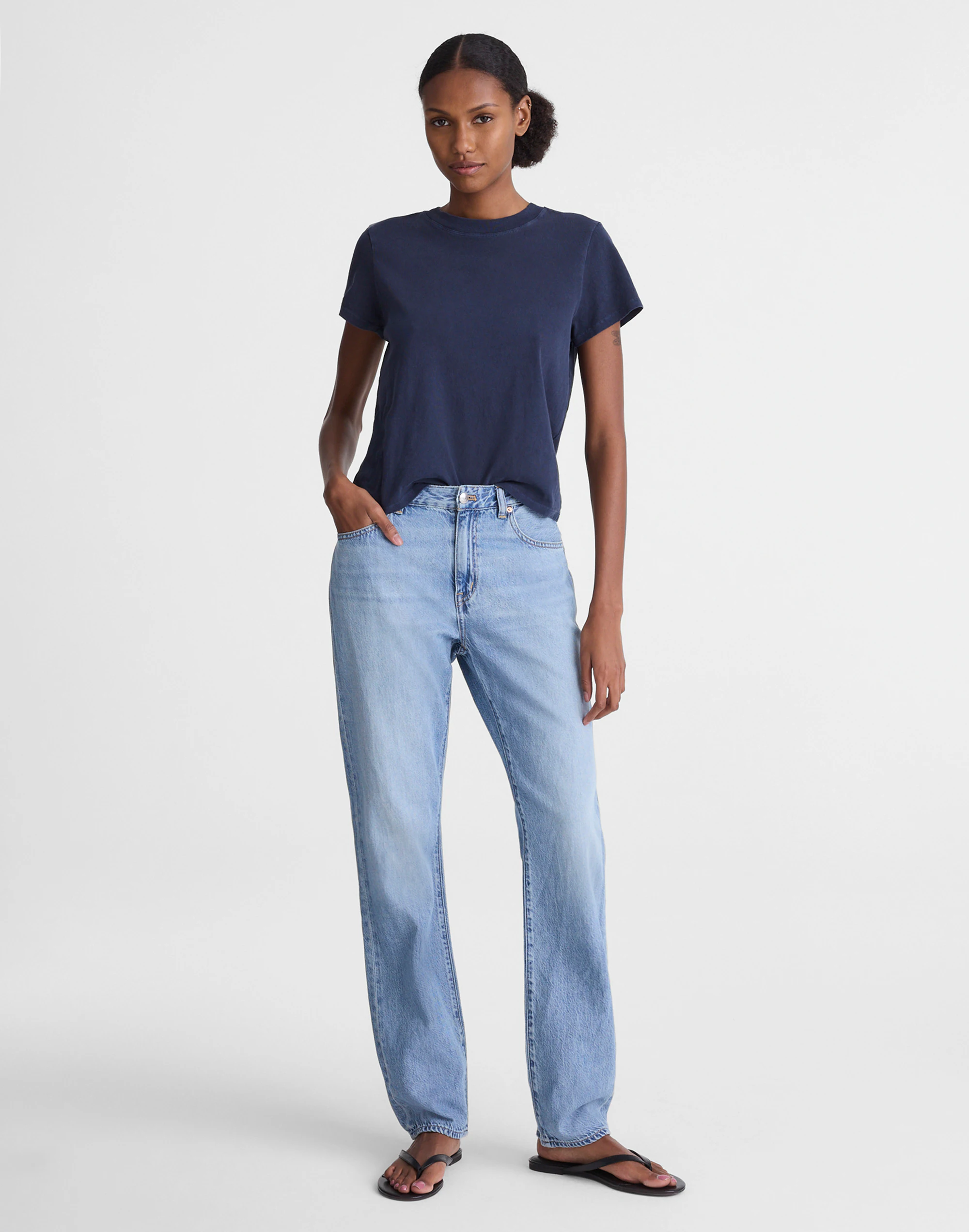 The Dean Easy Straight Jean in Airy Denim