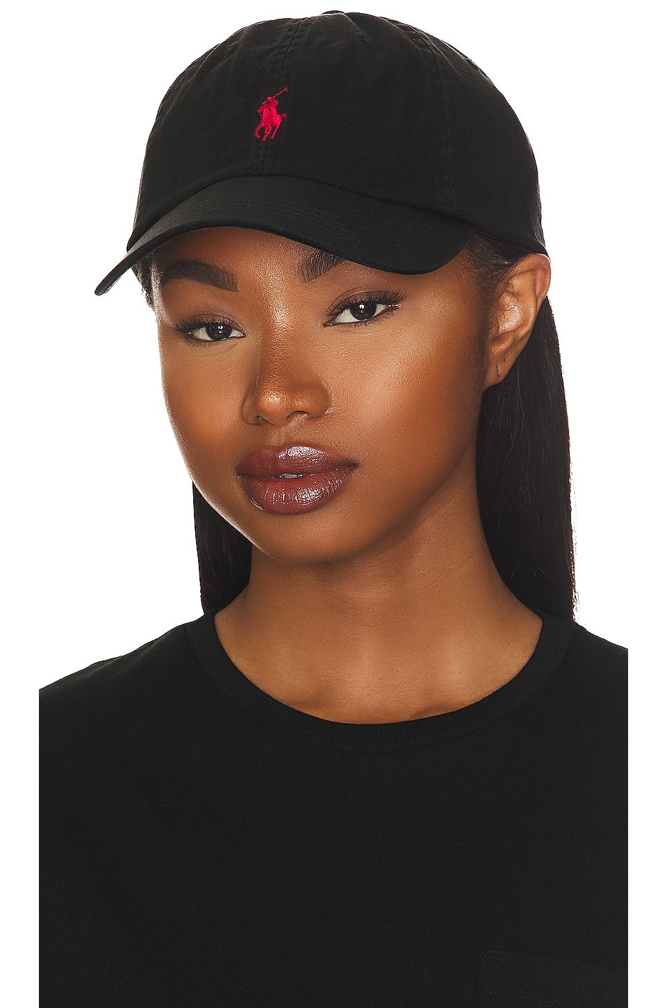 Chino Cap in Black & Red