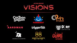 An image listing the various animation studios that contributed to "Star Wars: Visions" Volume 2.