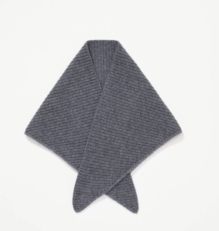 Kiltane, Knitted Cashmere Neck Tie - Grey