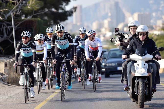 Etixx-QuickStep train in Calpe, Spain.