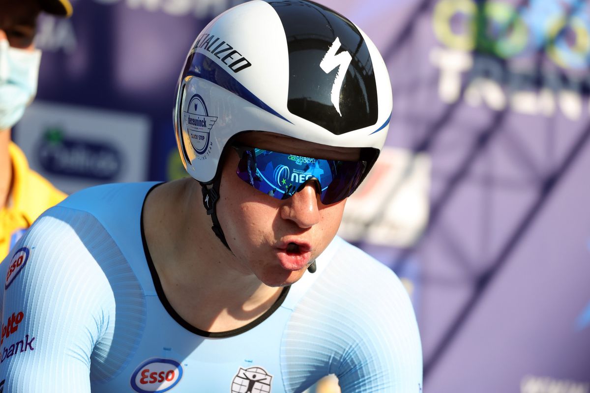 2021 UEC Road European Championships - Trento - Elite&acirc; Men's Individual Time Trial 22,4 km - 09/09/2021 - Remco Evenepoel (Belgium) - photo Ilario Biondi/BettiniPhoto&Acirc;&copy;2021