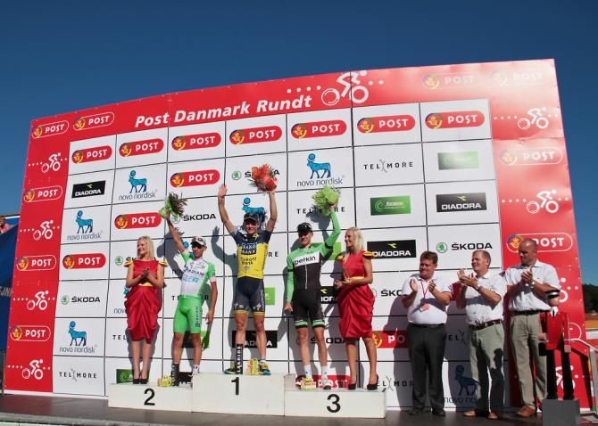 The stage 3 podium