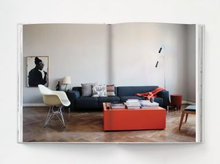 A spread from the chapter on illustrator Olaf Hajek’s apartment in Berlin-Mitte