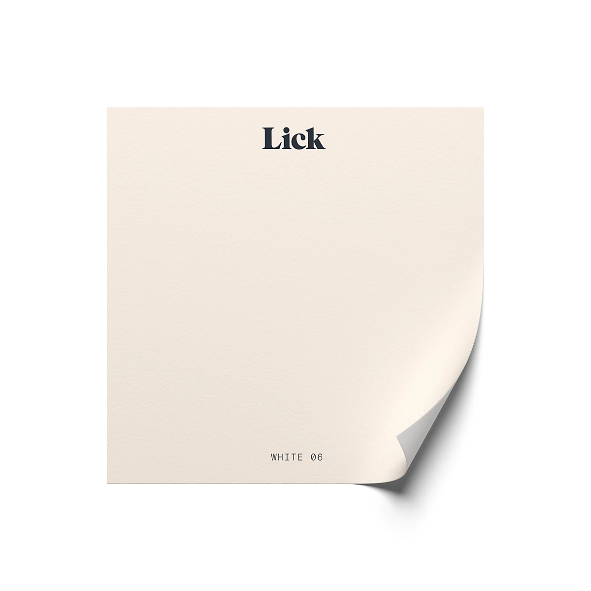 Lick, White 06: Chalky White Paint - Peel & Stick Paint Sample