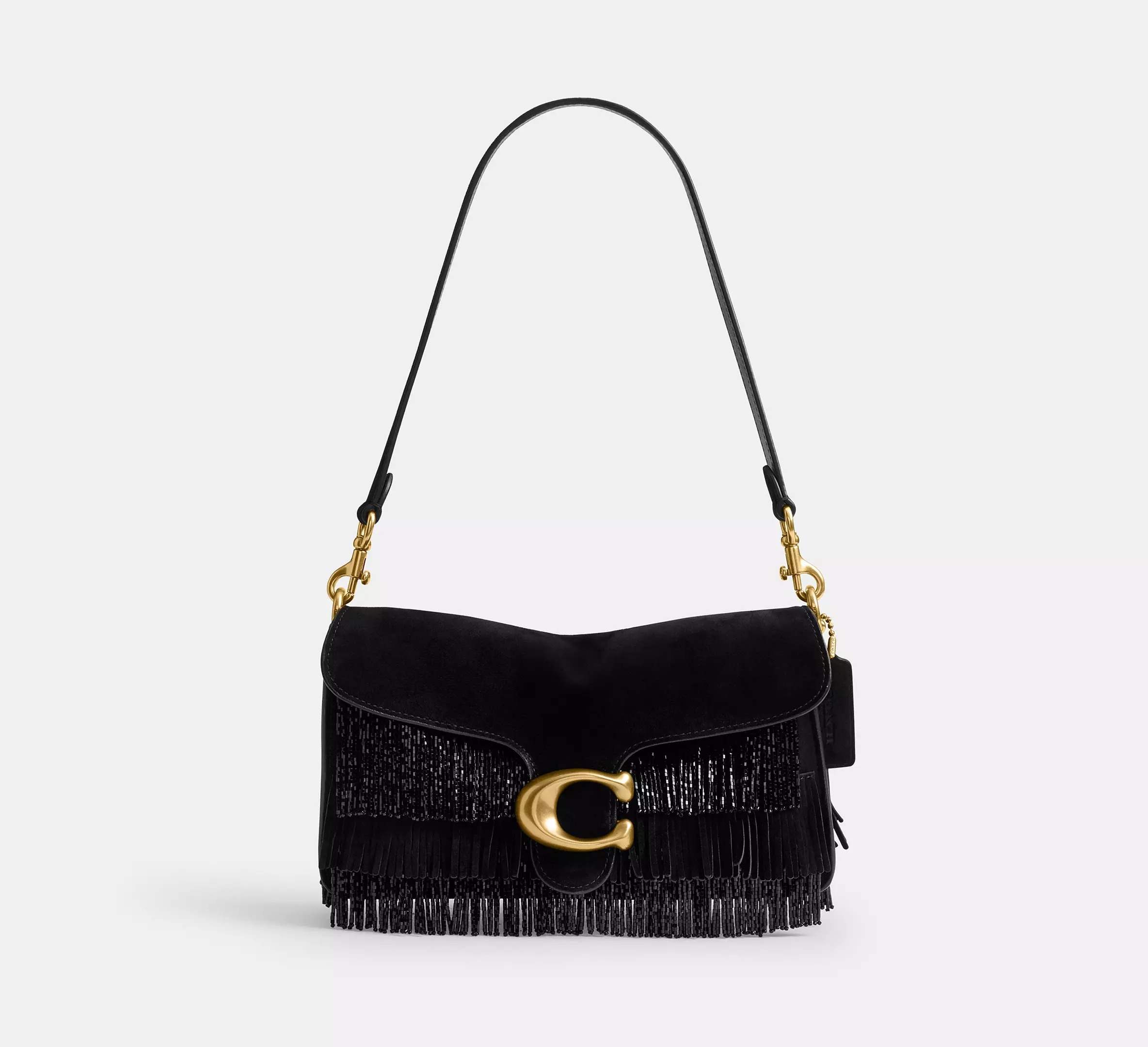 coach, Tabby Shoulder Bag 26 With Crystal Beaded Fringe
