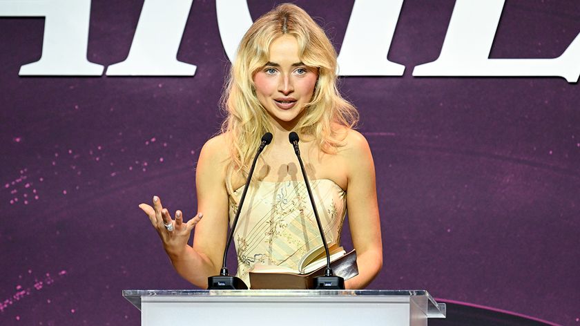 Sabrina Carpenter speaks onstage at Variety Hitmakers 2025 on December 06, 2025 in Los Angeles, California. (Photo by Gilbert Flores/Variety via Getty Images)