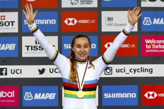 Megan Jastrab won the world title in the road race
