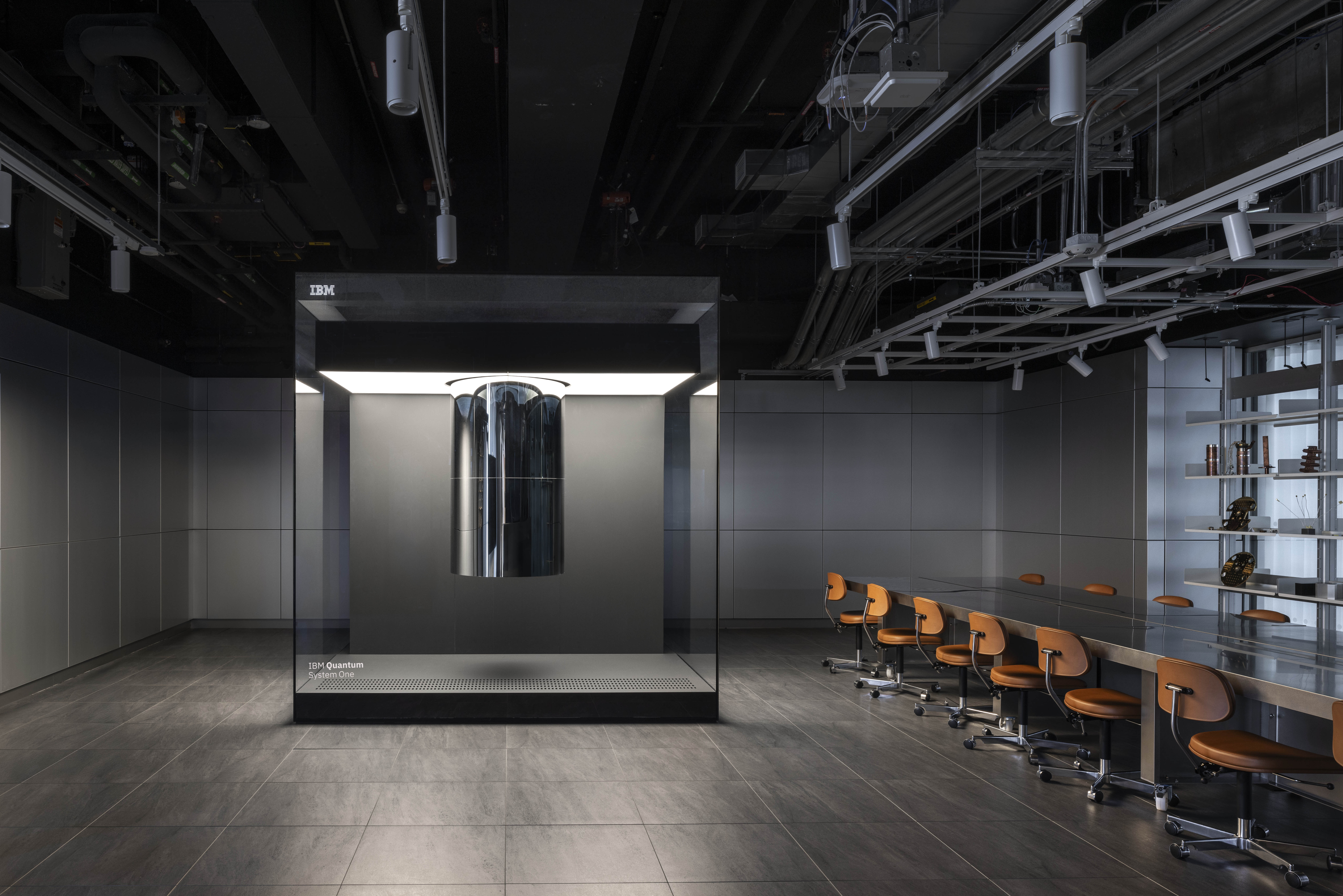IBM Research office, interior, sleek and minimalist