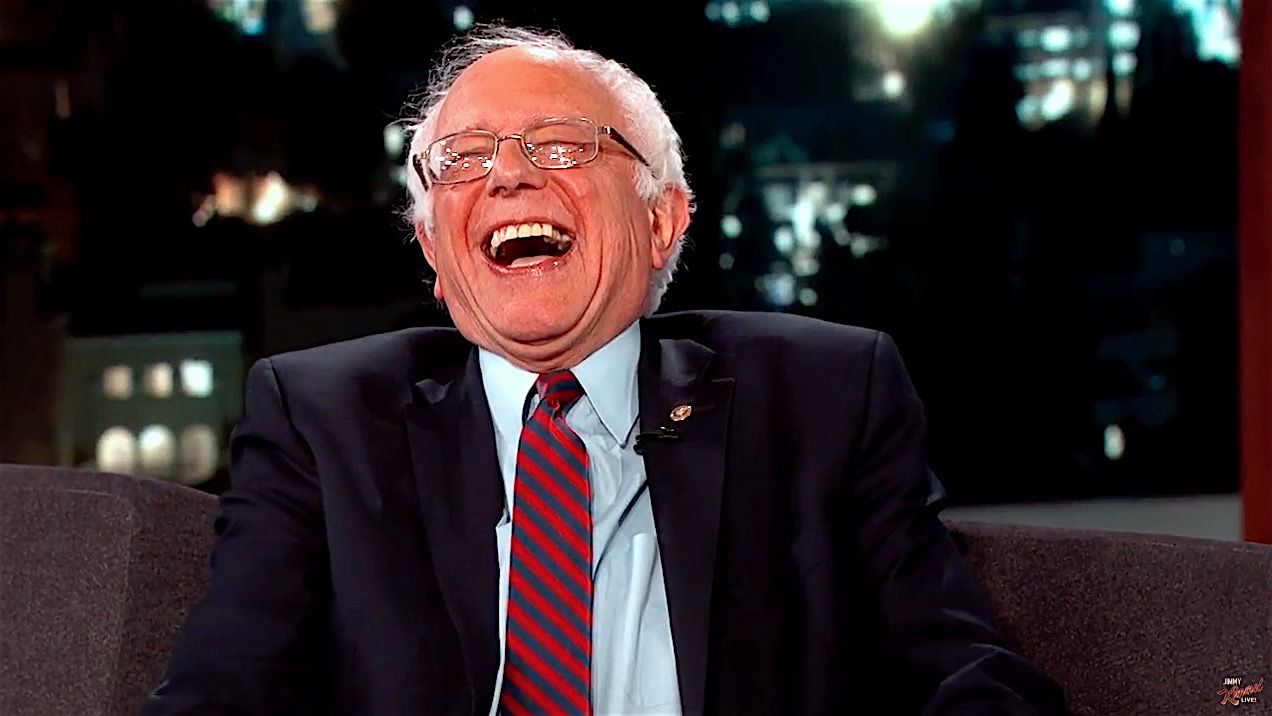 Bernie Sanders laughs off Donald Trump&amp;#039;s suggest he run as an independent