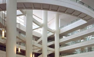 Shandong Hotel and People’s Hall, Jinan, China atrium, 2003.