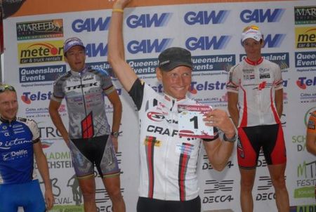 Urs Huber celebrates his second consecutive Crocodile Trophy win