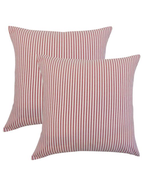 Striped Reversible Throw Pillow (Set of 2)