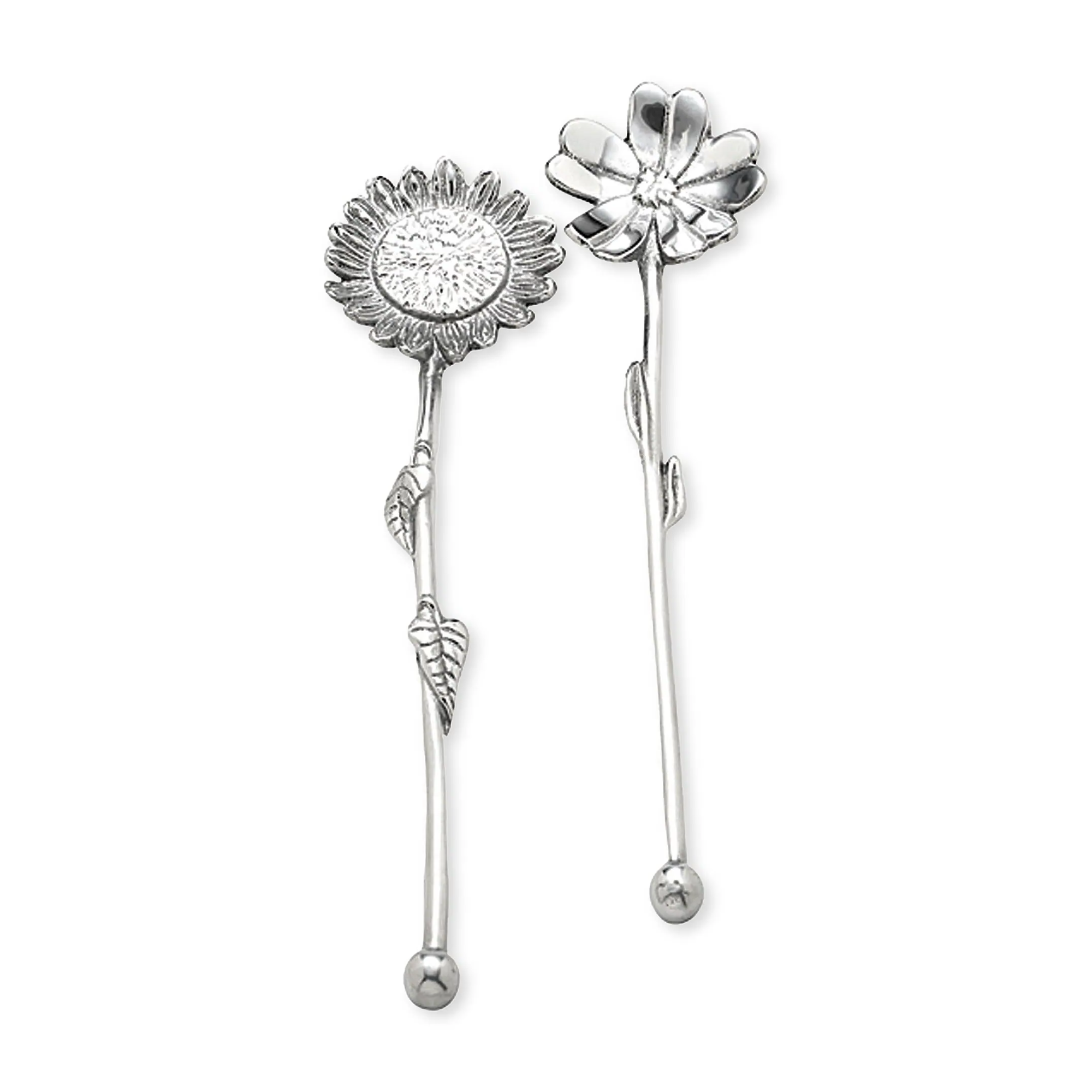 set of two salad servers with unique flower-like shapes