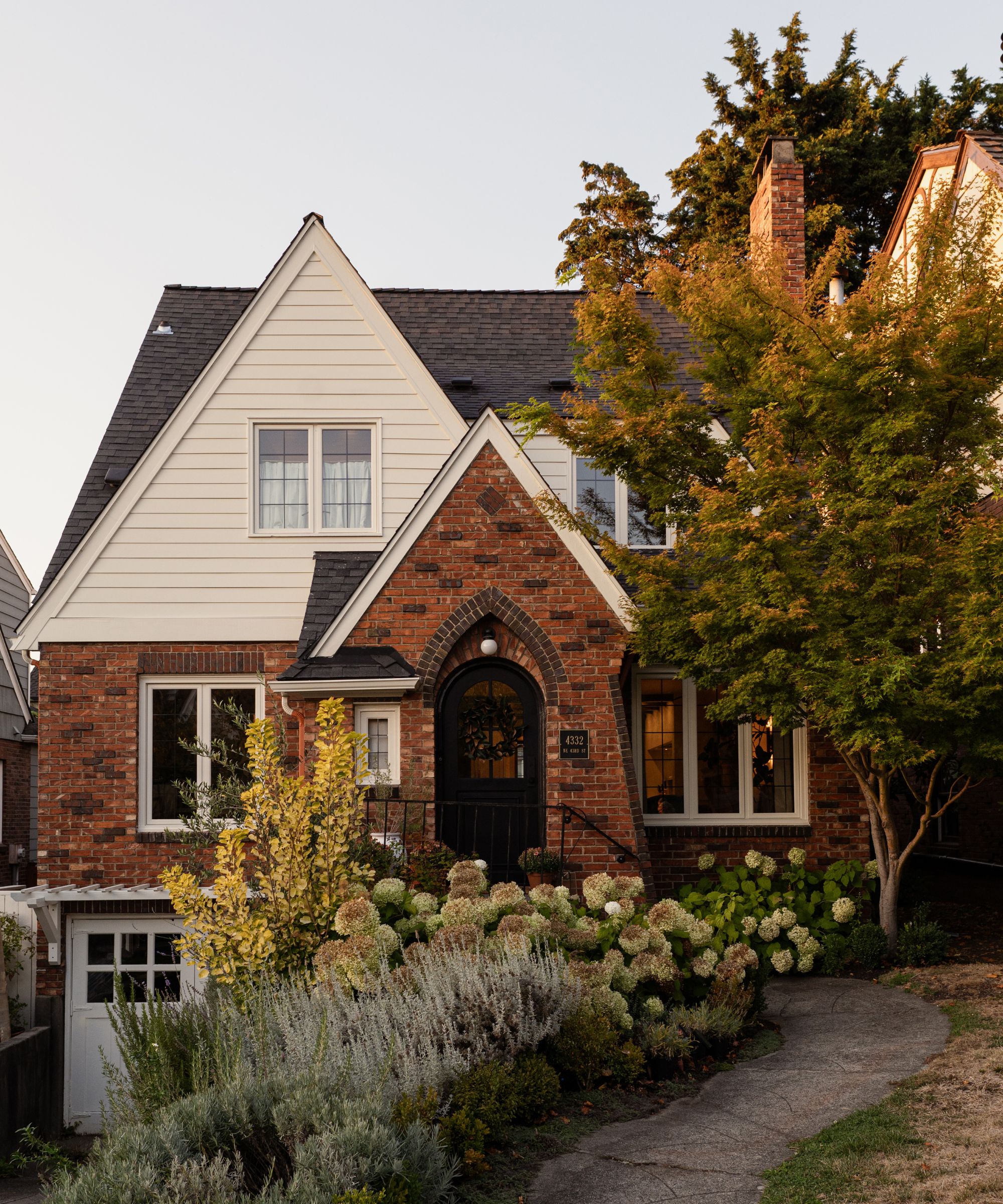 Exterior of a Tudor-revival style home