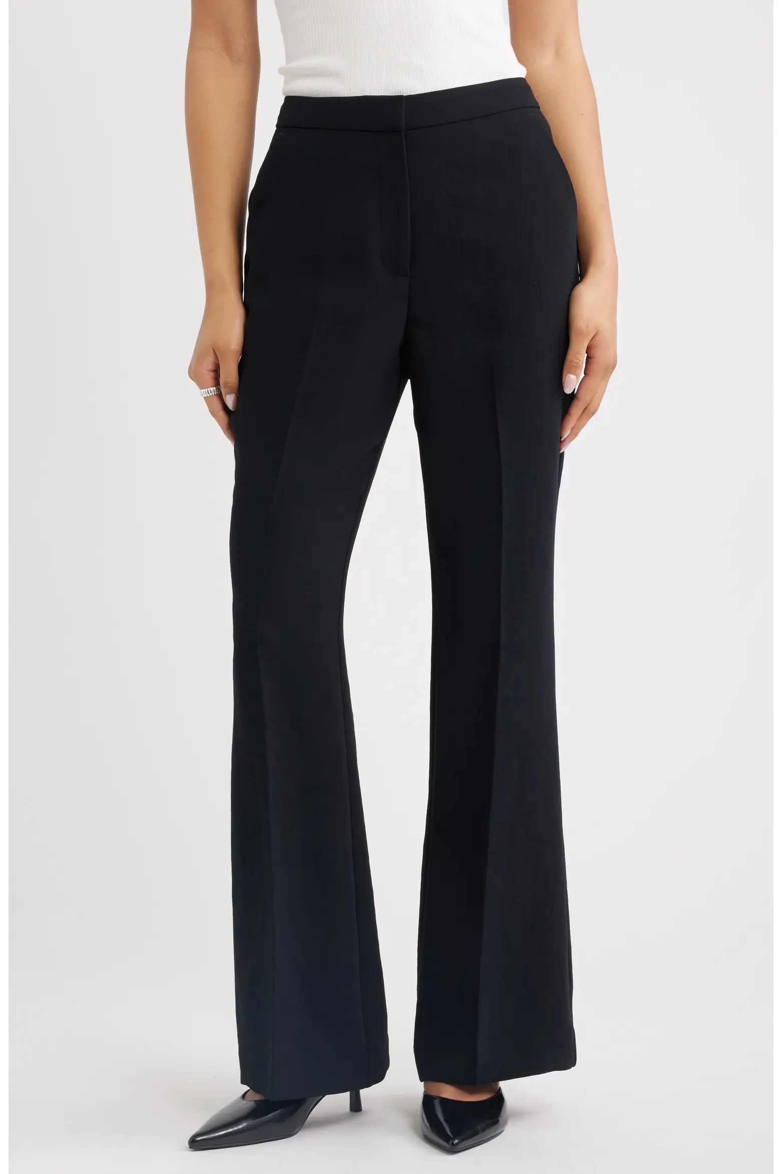 Open Edit, Curator Crepe Flare Leg Trousers