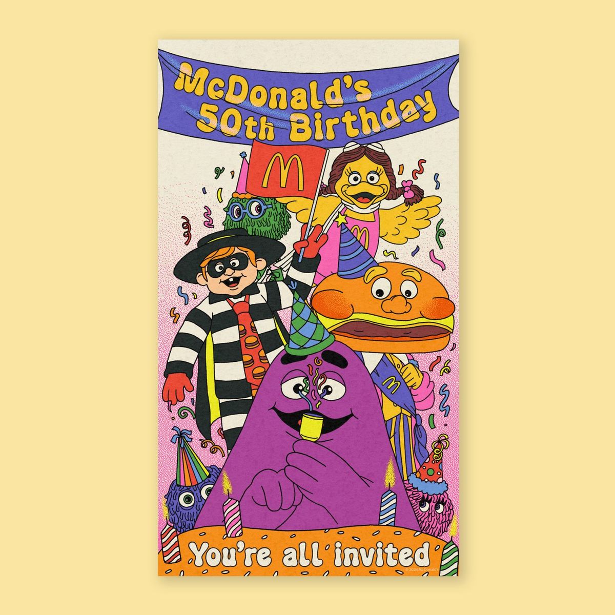 McDonald's retro 50th birthday ads